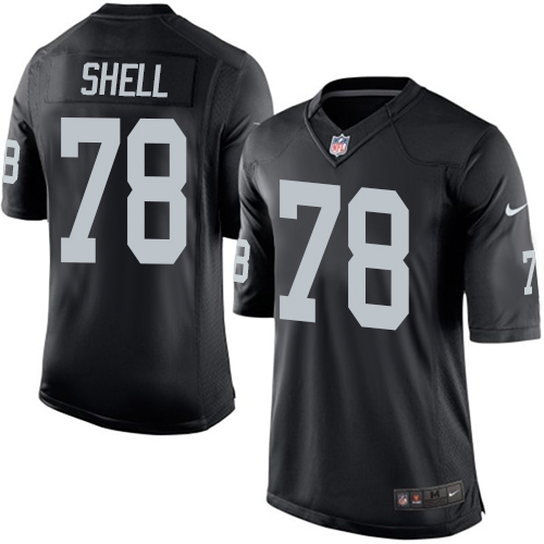 Men's Limited Art Shell Nike Jersey Black Home - #78 NFL Oakland Raiders